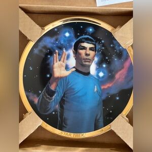 Star Trek Collectible Plate with Spock